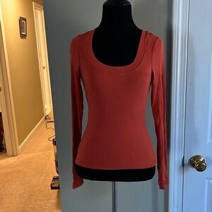 Naadam ribbed modal/cashmere blend top